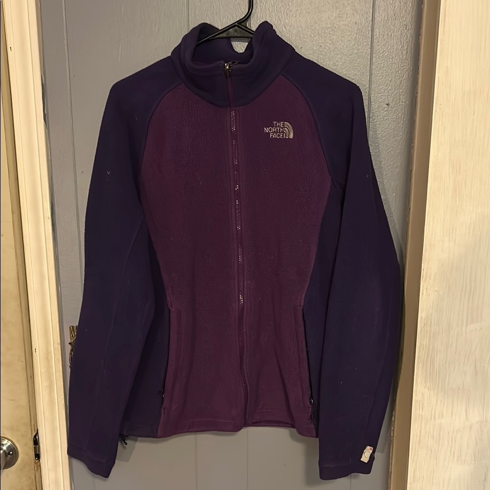 The North Face Purple Ski Jacket with Stand-Up Collar